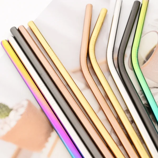 Stainless Steel Straw Set — 8 Piece